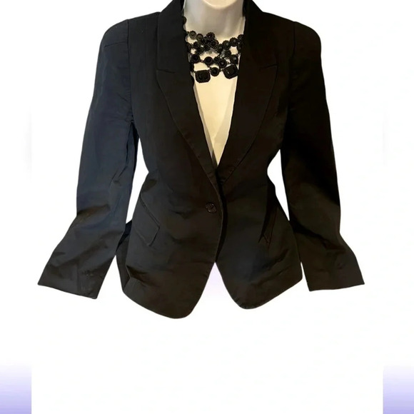 BODY by Victoria Black Blazer Sz 10 - Picture 1 of 15